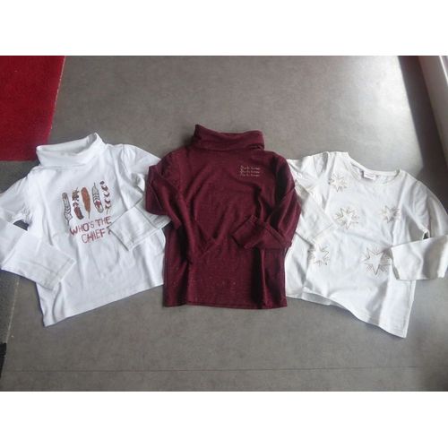 Lot 3 Sous-Pulls Fille Tape À L'oeil/Vertbaudet - 4 Ans