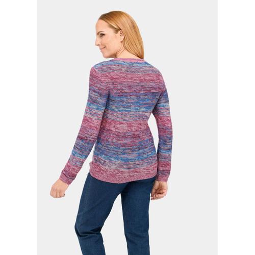 Pullover Multicolore - Rouge, Bleu Clair, À Motifs - Gr. 46