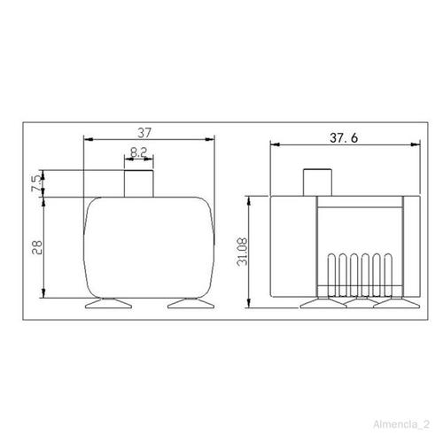 Mini Pompe À Eau Submersible Pompe À Eau D'aquarium Pour Aquarium Blanc 12v