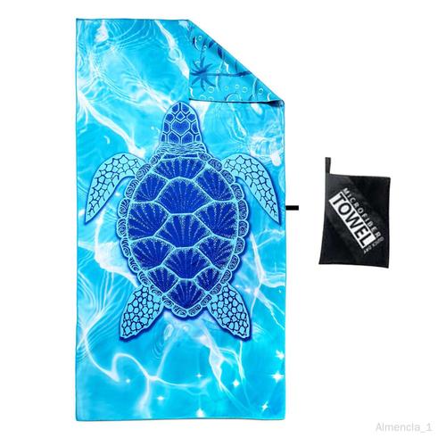 Serviette de plage imprimée tortue, serviette de bain à la mode pour