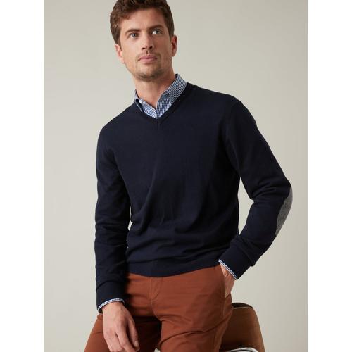 Pull Col V Homme Coton, Soie Et Cachemire