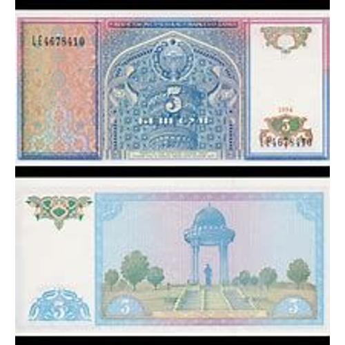 Ouzbekistan = Billet Neuf De 5 Cym, Som , Année 1994