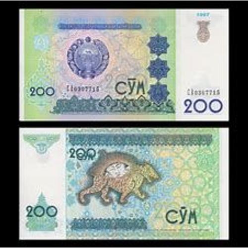 Ouzbekistan = Billet Neuf De 200 Cym, Som , Année 1997