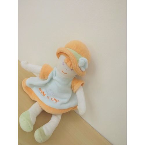 Doudou Fille Poupée Coeur Chapeau Sucre D'orge