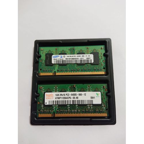 2x1GB RAM DDR2 SODIM pour portable samsung et hynix