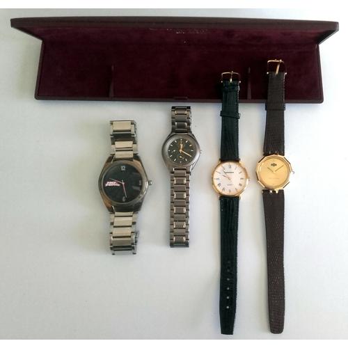 Lot Horlogerie : 4 Montres Mixte Semi-Moderne Années 1990-2000 (Cgee Alsthom, Cegelec, Philip Persio, No Fear)