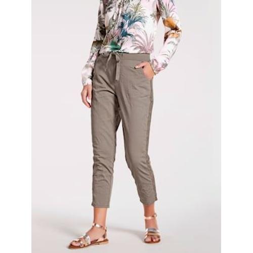 Pantalon Coupe Carotte - - Taupe Clair