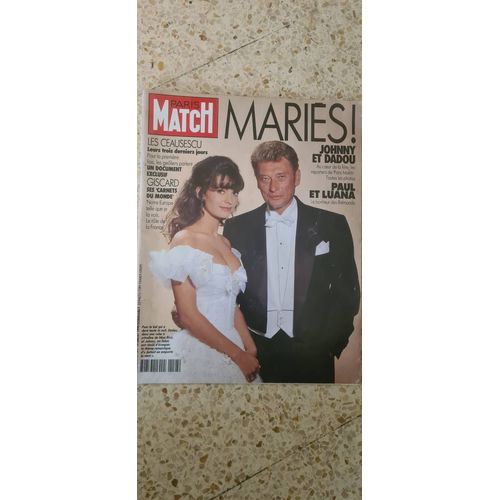 Paris Match. N 2147. 19 Juillet 1990# Mariage Johnny Hallyday