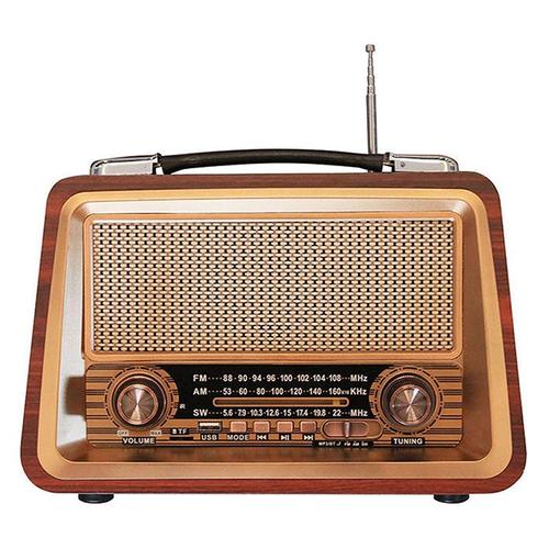Radio rétro, Portable, Lecteur FM Bluetooth Boombox, Radio FM/AM/SW 3 Bandes
