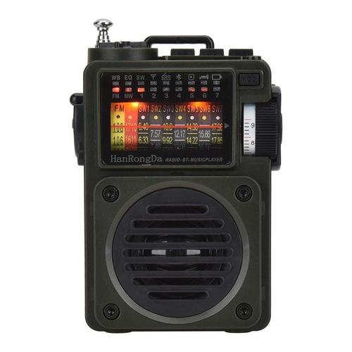 HRD-700 petite radio portable à ondes courtes AM / FM / on - numérique rétro rechargeable