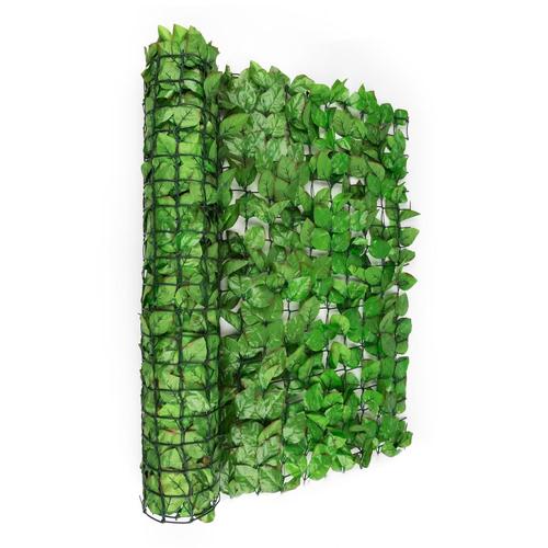 blumfeldt Fency Bright Leaf Clôture pare-vue Paravent 300x100 cm hêtre -vert clair