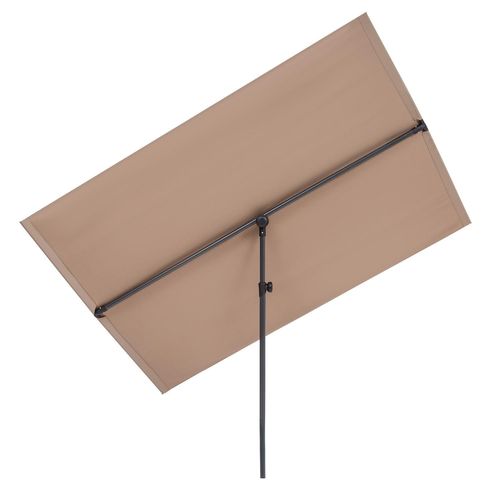 Blumfeldt Flex-Shade L Parasol 150 X 210 Cm Polyester Uv 50 Taupe