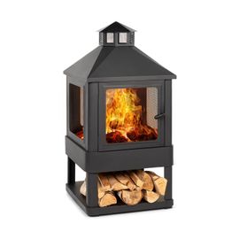 Blumfeld Macondo Braséro - Poele À Bois - Pare-Étincelles - Grillage Acier - Tisonnier Inclus