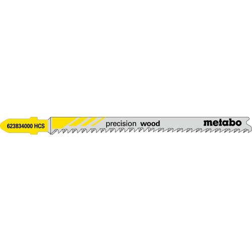 Metabo 5 lames de scie sauteuse, precision wood, 91 2,2 mm, HCS - 623834000