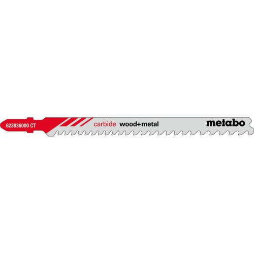 Metabo 3 lames de scie sauteuse, carbide wood + metal, 108/3,5-5mm, carbure - 623836000