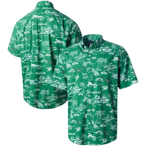 Chemise Boutonnée À Imprimé Kekai Reyn Spooner Pour Hommes Des Philadelphia Eagles Throwback Verte