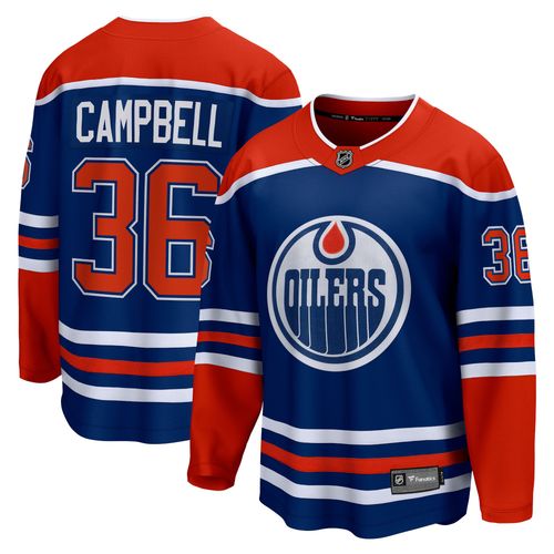 Maillot Edmonton Oilers Domicile Fanatics Branded Breakaway - Marine - Jack Campbell - Hommes