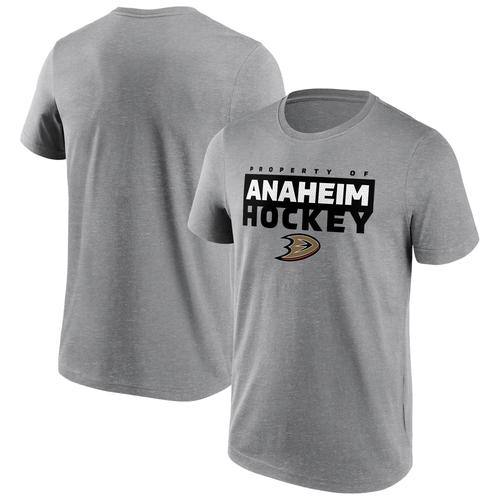 T-Shirt Gain Ground De Marque Anaheim Ducks Fanatics - Gris Sport - Homme