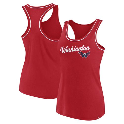 Débardeur Rouge À Col Rond Avec Dos Nageur Et Logo Fanatics Des Capitals De Washington Pour Femmes