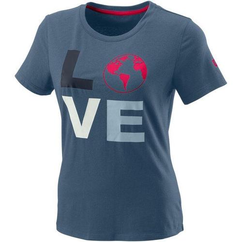 Love Earth Tech T-Shirt Femmes - Bleu , Multicouleur