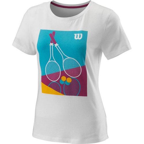 Racket Duo Tech T-Shirt Femmes - Blanc , Multicouleur