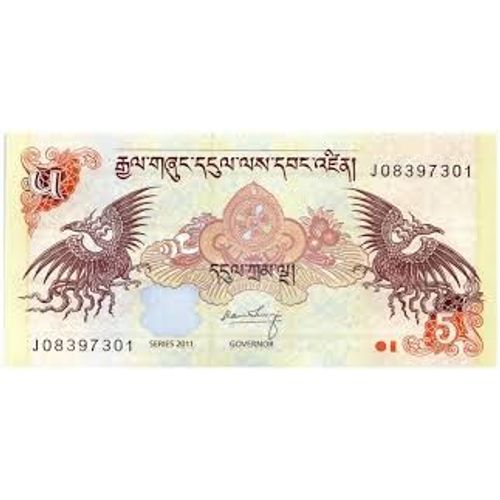 Bhoutan / Bhutan = Billet Neuf De 5 Ngultrum, Année 2011 - 2 Dragons -