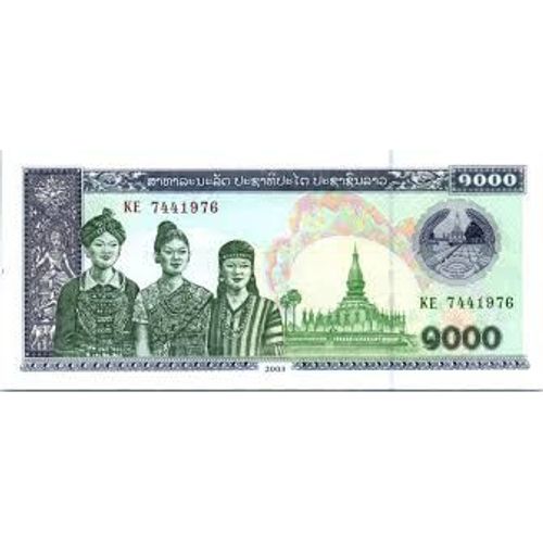 Laos = Billet De 1000 Kip, Année 2003, Femmes Et Troupeau De Vaches