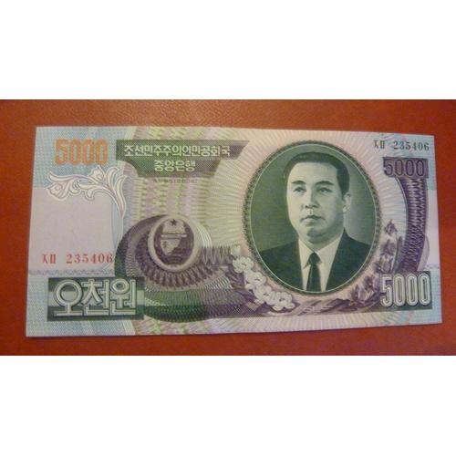 Corée Du Nord = Billet Neuf De 5000 Won , Année 2006