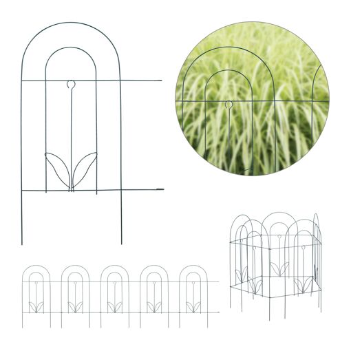 Relaxdays Bordure Potager 5 Éléments Potager Bordure Clôture Potage...
