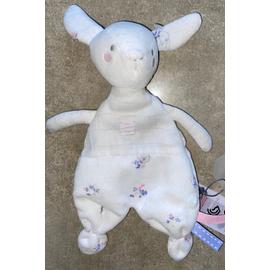 Doudou Lapin Blanc Mon Premier Major Petit Bisou Peluche Bebe Jouet Naissance Rakuten