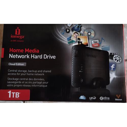 Iomega Home Media Network Hard Drive Cloud Edition - Serveur NAS - 1 To - SATA 3Gb/s - HDD 1 To x 1 - RAM 256 Mo - Gigabit Ethernet