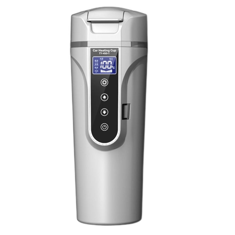 Bouteille Chauffe-Eau Portable En Acier Inoxydable, 12v/24v, Pour Voiture, Bouilloire, Pour Café, Avec Affichage Lcd, Température