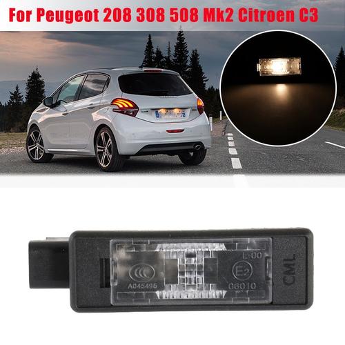 Feux De Plaque D'immatriculation Arrière De Voiture, Pour Peugeot 208 2008 308 3008 Mk2 508 5008 Mk2 Citroën Ds3 C3 Mk3 Ds5, Lampe 6340f0