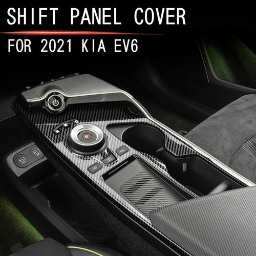 Porte-Gobelet En Fiber De Carbone, Autocollant De Décoration Pour Console Centrale De Voiture, Pour Kia Ev6 2021 2022 Lhd