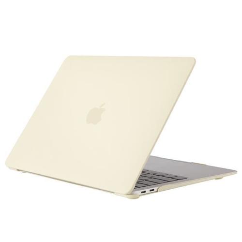 Pour Coque Macbook Air 13 Pouces Model A1932 (2018 Release) Anti Choc Rigide Étui De Protection Haute Qualité Housse -Jaune