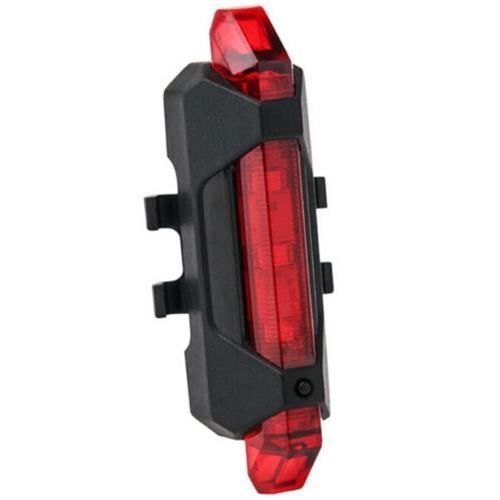 La Sécurité Arrière 5 Led Vélo Vélo Queue Usb Rechargeable Voyant Rouge De Vélo