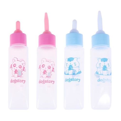 4 Pcs Petit Bouteille D'allaitement Pour Animaux Chiot Chatons Gerbilles Écureuil Hamster Alimentation Biberon Robe - Jupe