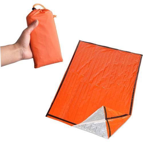 Orange Bache De Survie Sac De Soirée Pyjama Survie D'urgence Sac De Couchage Abri De Survie Tente De Survie Ultralégère Couverture D'urgence Sauver Des Vies Couverture De Premiers Secours