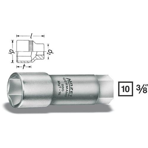 Hazet Clé à bougies - Carré creux 10 mm (3/8 pouce) - Profil à 6