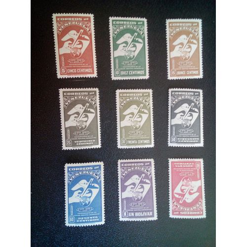 Timbre Venezuela Yt Pa 278 A Pa 286 Séries: 75e Anniversaire De L'union Postale Universelle (U.P.U.) 1950 ( 50804 )