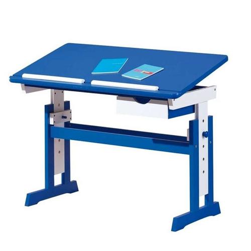 Paris Prix - Bureau Enfant Pupitre Bois "Study" 109cm Bleu