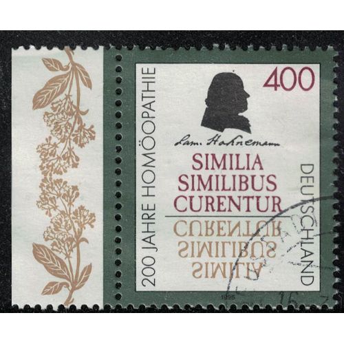 Allemagne 1996 Oblitéré Used Homéopathie Samuel Hahnemann Similia Similibus Curentur Su