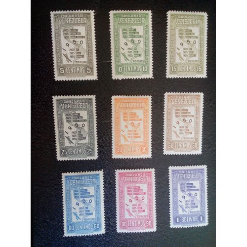 Timbre Venezuela Yt Pa 296 A Pa 304 Séries: 8e Recensement National Des Amériques 1950 ( 50804 )