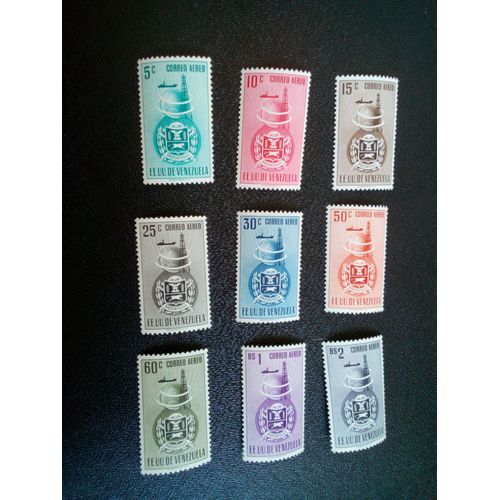 Timbre Venezuela Yt Pa 328 A Pa 336 Séries: Armes D'anzoategui 1951 ( 50804 )