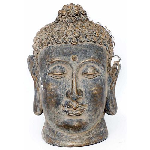 Statue Pour Jardin Tête De Bouddha 48 Cm