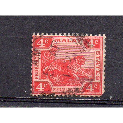 Malaisie (Ancienne Colonie Britannique)- 1 Timbre Oblitéré- Tigre