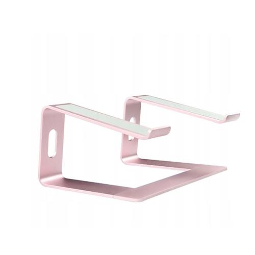 Support d'ordinateur portable en aluminium, peut fixer la plaque de levage amovible pour ordinateur portable, base en métal (rose)