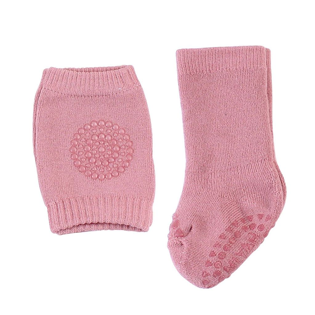 Genouillere Bebe Protection De Genou Rampant Protecteur Avec Chaussette Antiderapante Rose Rakuten