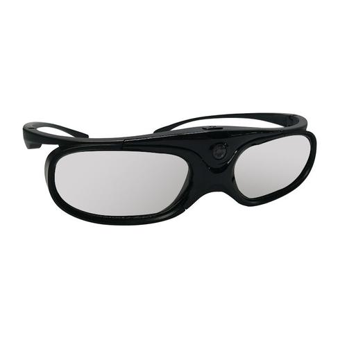 Lunettes 3D rechargeables à obturateur actif 3D pour projecteurs, ne peuvent pas être utilisées pour les téléviseurs, compatibles avec BenQ, Dell, Acer, projecteur DLP (noir - 1 paquet)