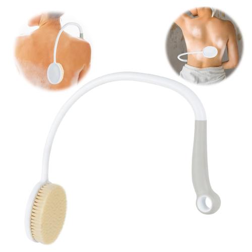 1 Paquet De Brosse De Douche, Brosse De Bain Pour Le Dos À Long Manche Pour Douche, Épurateur De Dos En Forme De U Pour Les Personnes Âgées, Handicapées Et À Mobilité Limitée. Pinceau Courbé 